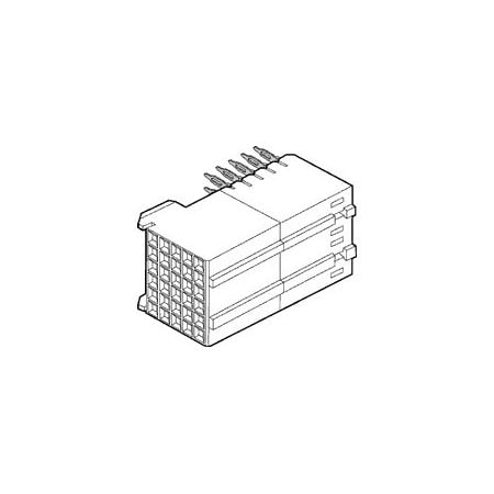 Fci Board Connector, 30 Contact(S), 5 Row(S), Female, Right Angle, 0.079 Inch Pitch, Solder Terminal,  85863-112LF